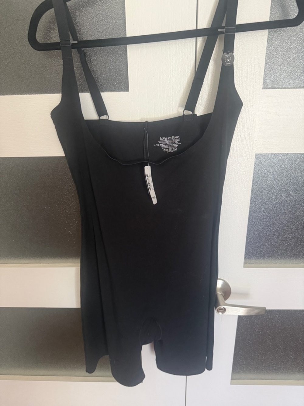 La Vie En Rose Black Body Shaper Romper